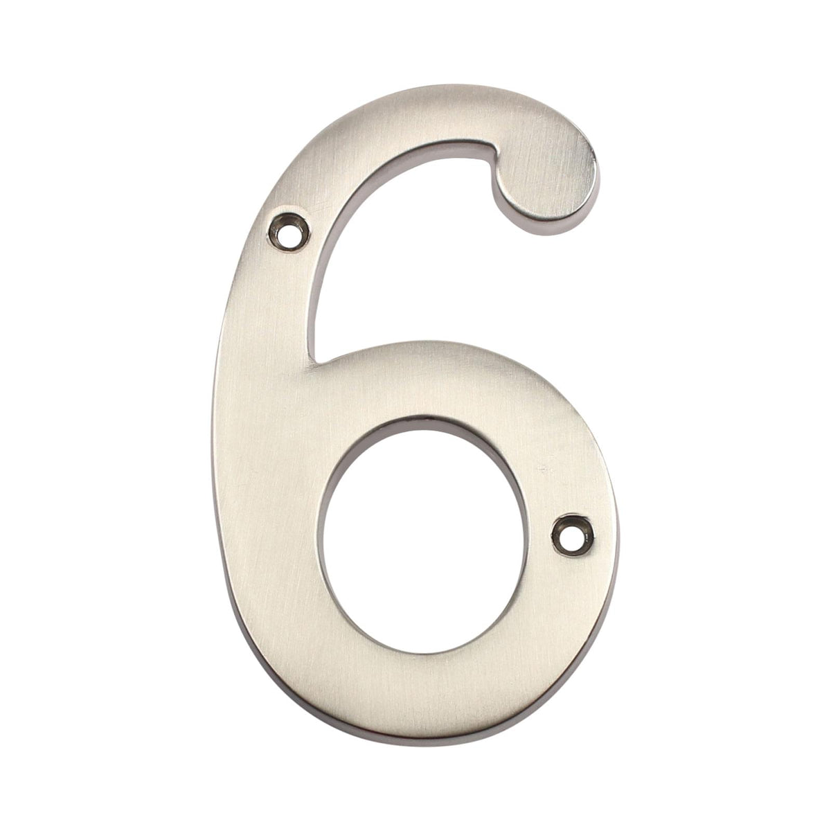 Pamex DD074S6SN 4" Heavy Duty House Number # 6 Satin Nickel Finish.