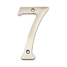 Pamex DD074S7SN 4" Heavy Duty House Number # 7 Satin Nickel Finish.