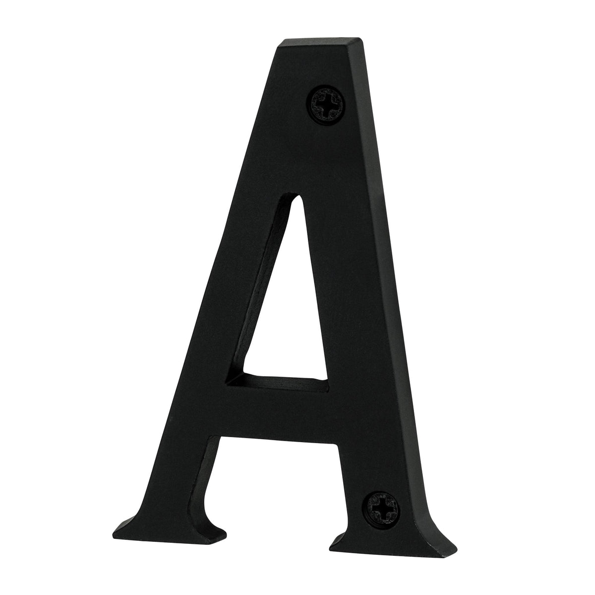 Pamex DD074SABL 4" Heavy Duty House Letter A Matte Black Finish.