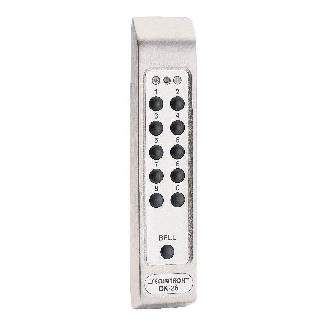 Securitron DK26PSS Digital Keypad Pad Narrow Stile Satin Stainless Steel Finish