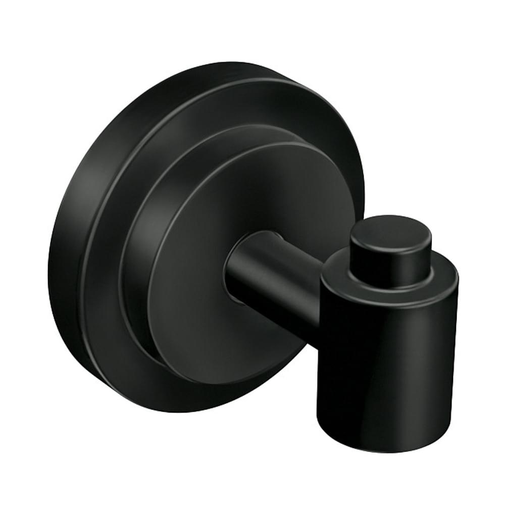 Moen DN0703BL Iso Single Robe Hook Matte Black Finish.