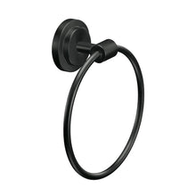 Moen DN0786BL Iso Towel Ring Matte Black Finish.