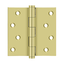 Deltana DSB43UNL-RZ 4" x 4" Square Hinge Residential / Zig-Zag Unlacquered Brass Finish.