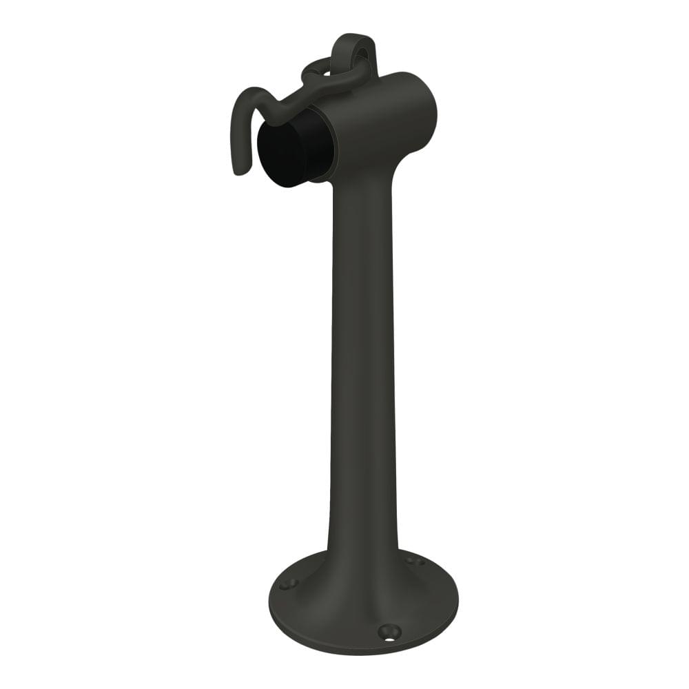 Deltana DSF830U19 Floor Mount; 8" Bumper with Hook and Eye; Heavy Duty Black Finish.