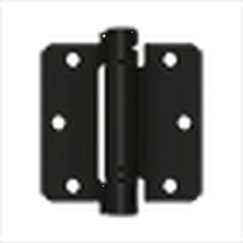 Deltana DSH35R41B 3-1/2" x 3-1/2" x 1/4" Spring Hinge; Flat Black Finish.
