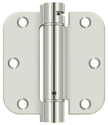 Deltana DSH35R514 3-1/2" x 3-1/2" x 5/8" Spring Hinge; Bright Nickel Finish.