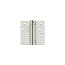 Deltana DSH44U14 4" x 4" Spring Hinge; Bright Nickel Finish.