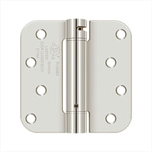 Deltana DSH4R514 4" x 4" 5/8" Radius Spring Hinge Bright Nickel Finish.