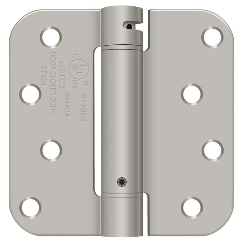 Deltana DSH4R515T 4" x 4"; 5/8" Radius Corner Hinge; TT; Satin Nickel Finish.