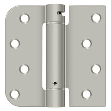 Deltana DSH4SR515-LH Left Hand 4" x 4" 5/8" Radius by Square Spring Hinge; Satin Nickel Finish.