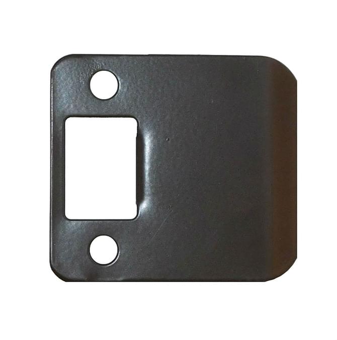 Don-Jo EL102DURC 2-1/4" Full Lip Strike with 2" Extended Lip with Round Corners Dark Bronze Finish.