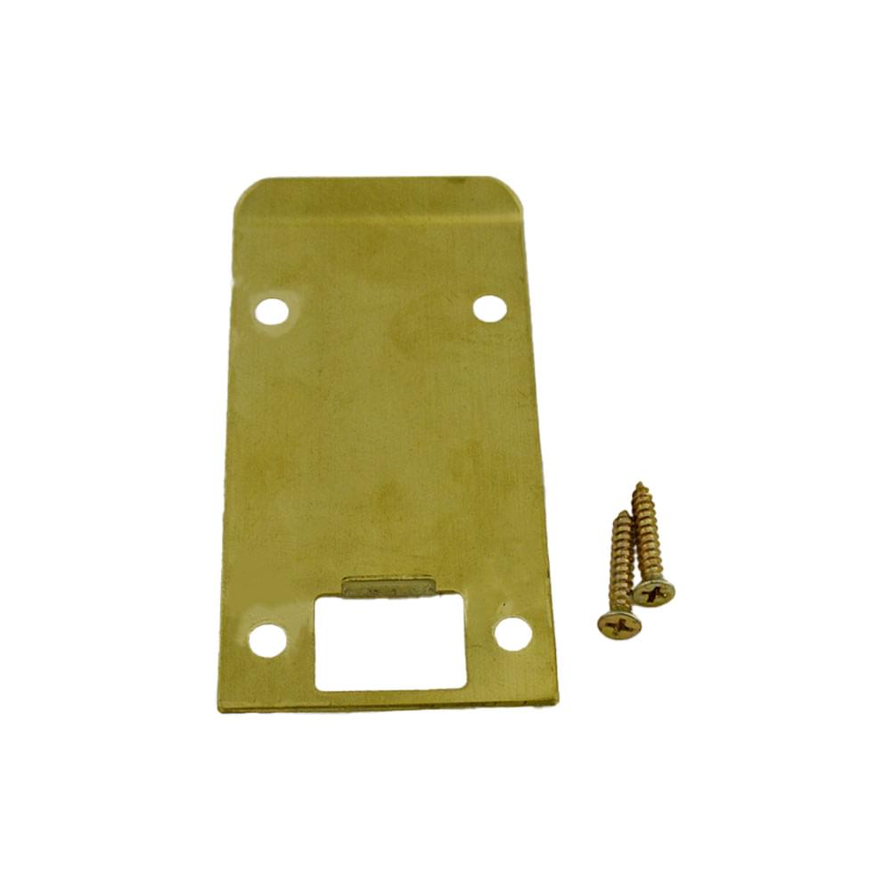 Don-Jo EL104605 2-1/4" Extended Lip Strike with 4" Extended Lip Polished Brass Finish.