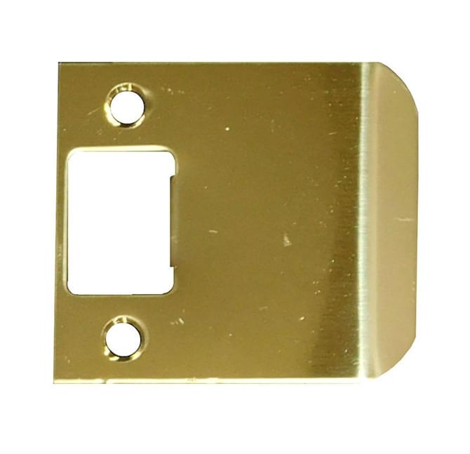 Don-Jo EL125605 2-1/4" Full Lip Strike with 2-1/2" Extended Lip Bright Brass Finish.
