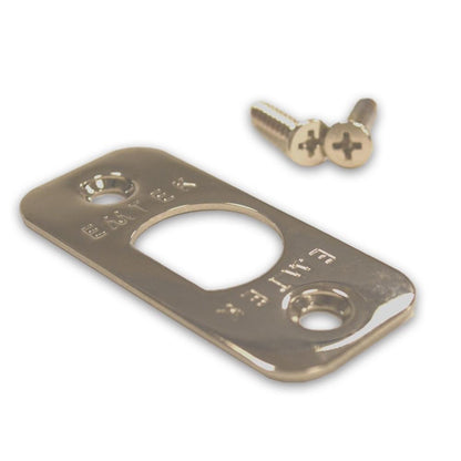 Emtek 83231US14 Radius Corner Faceplate and Screws for Passage or Privacy Latch Polished Nickel Lifetime Finish.