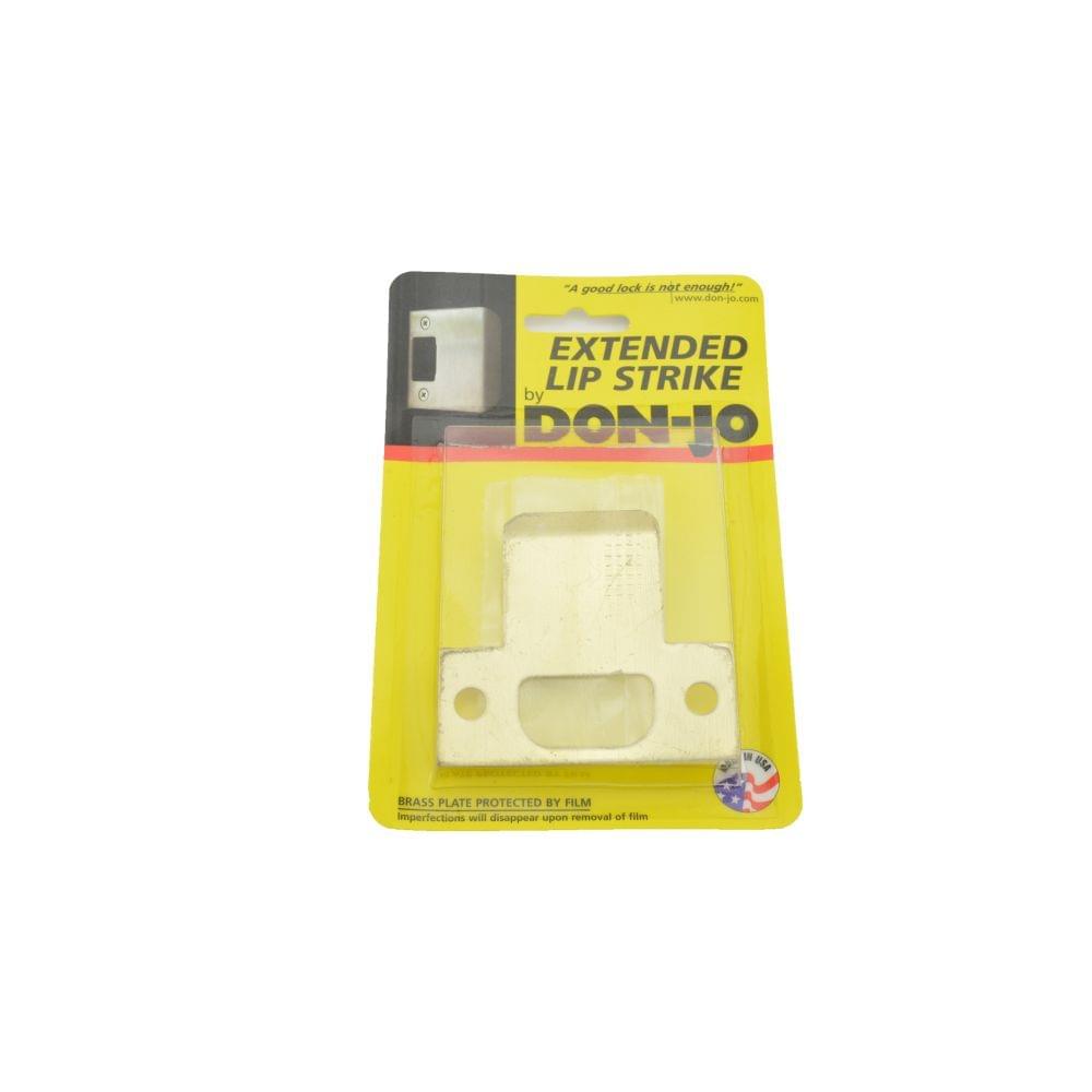 Don-Jo ETS102605 2-3/4" T Strike with 2" Extended Lip Bright Brass Finish.
