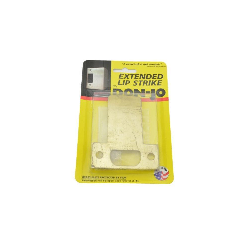 Don-Jo ETS103605 2-3/4" T Strike with 3" Extended Lip Bright Brass Finish.