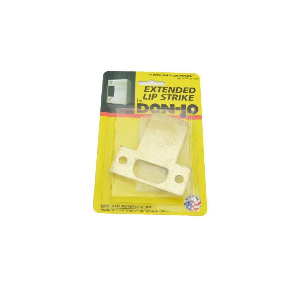 Don-Jo ETS1253 2-3/4" T Strike with 2-1/2" Extended Lip Bright Brass Finish.