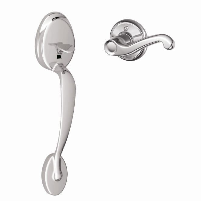 Schlage FE285-PLY-FLA-RH Plymouth Lower Handleset for Electronic Keypad with Flair Interior Right Hand Lever.
