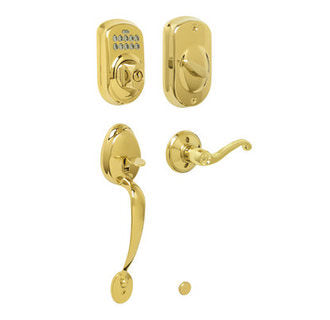 Schlage FE365-PLY-FLA-LH Plymouth Left Hand Electronic Handleset.