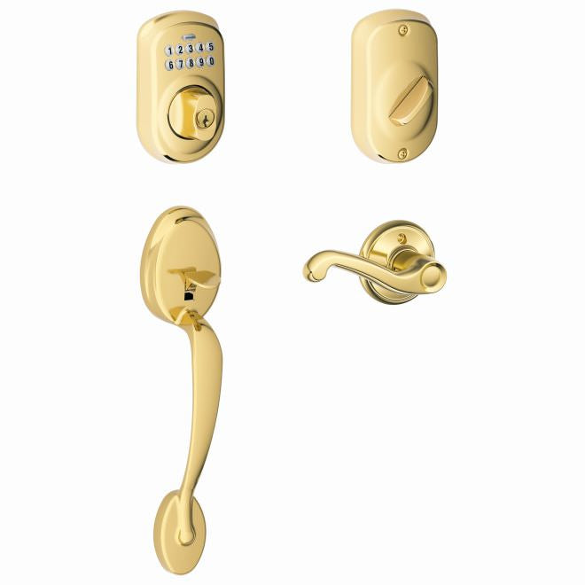 Schlage FE365-PLY-FLA-RH Plymouth Right Hand Electronic Handleset.