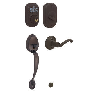 Schlage FE365-PLY-FLA-LH Plymouth Left Hand Electronic Handleset.