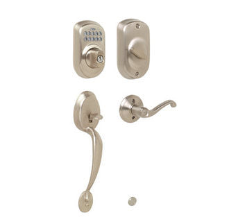 Schlage FE365-PLY-FLA-LH Plymouth Left Hand Electronic Handleset.