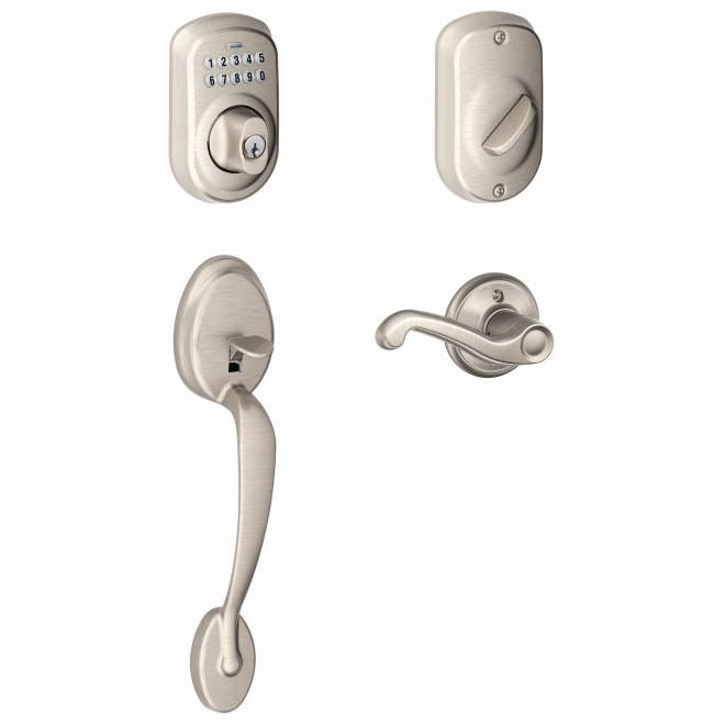 Schlage FE365-PLY-FLA-RH Plymouth Right Hand Electronic Handleset.