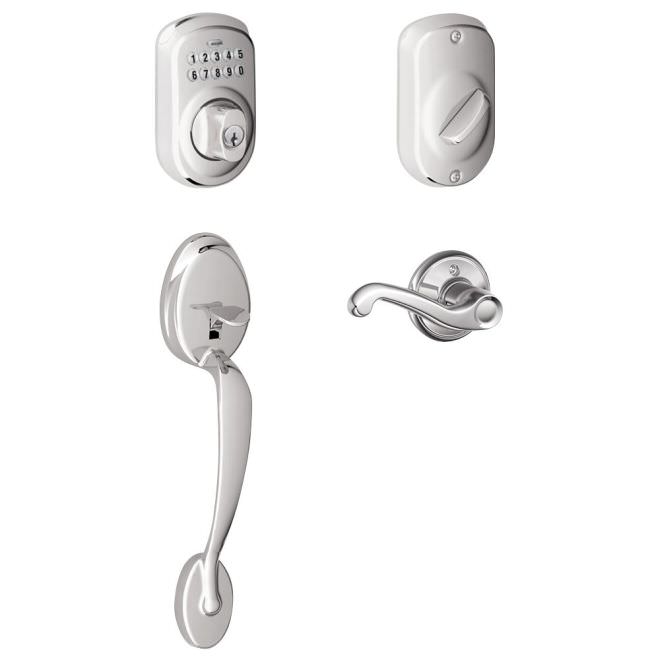 Schlage FE365-PLY-FLA-RH Plymouth Right Hand Electronic Handleset.