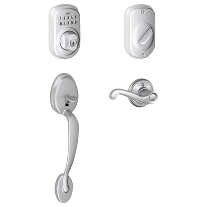 Schlage FE365-PLY-FLA-RH Plymouth Right Hand Electronic Handleset.