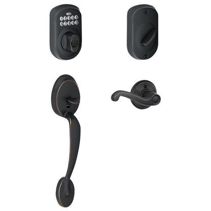 Schlage FE365-PLY-FLA-RH Plymouth Right Hand Electronic Handleset.