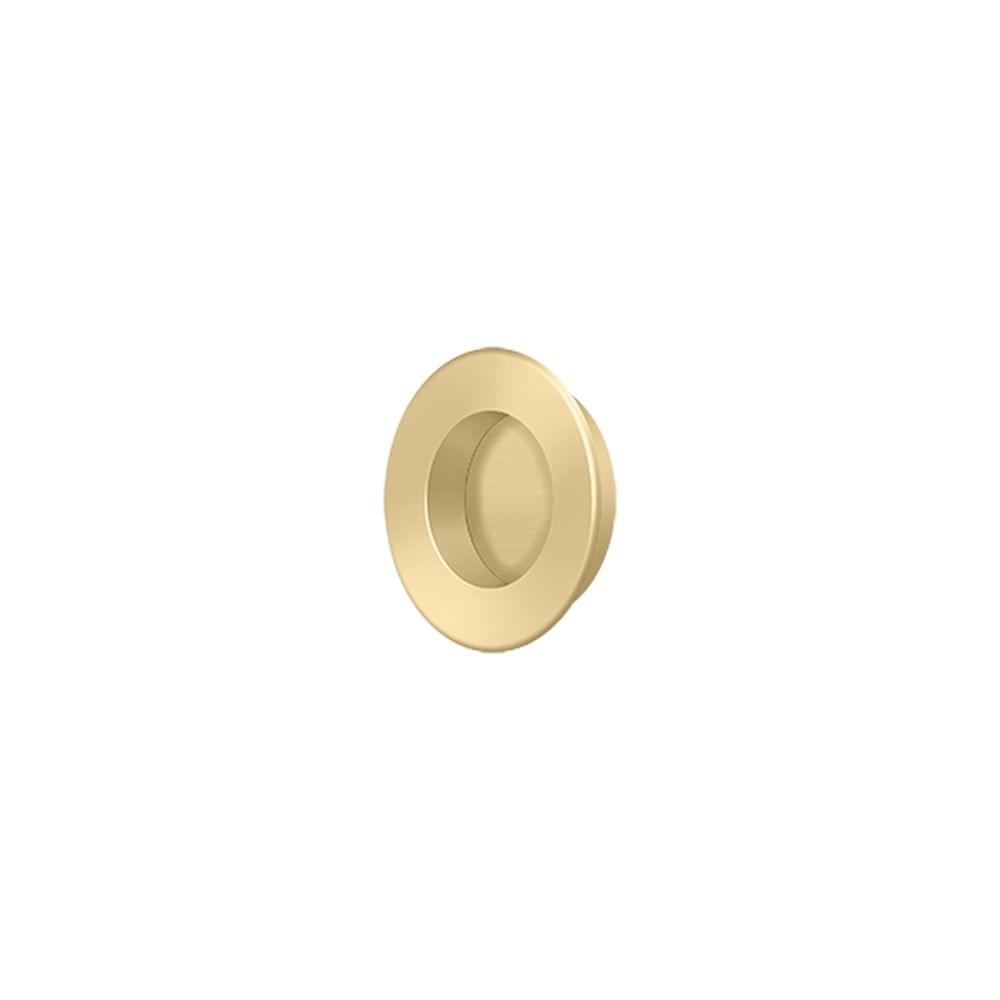 Deltana FP178U4 1-7/8" Round Flush Pull Satin Brass Finish.