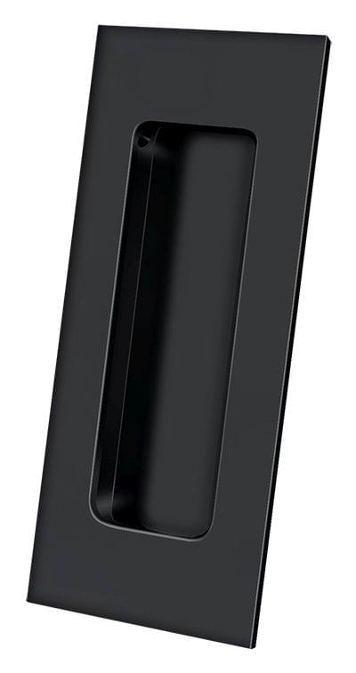 Deltana FP40U19 4" x 1-7/8" Heavy Duty Rectangular Flush Pull Black Finish.