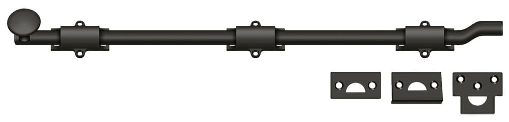 Deltana FPG1810B 18" Surface Bolt with Offset; Heavy Duty; Oil Rubbed Bronze Finish.
