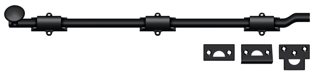 Deltana FPG1819 18" Surface Bolt with Offset; Heavy Duty; Black Finish.