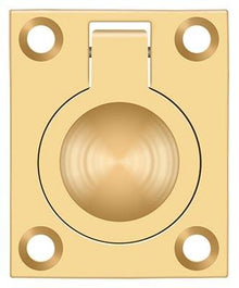 Deltana FRP175CR003 Flush Ring Pull; 1-3/4" x 1-3/8"; Lifetime Brass Finish.