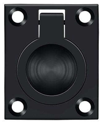 Deltana FRP175U19 Flush Ring Pull; 1-3/4" x 1-3/8"; Black Finish.