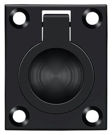 Deltana FRP175U19 Flush Ring Pull; 1-3/4" x 1-3/8"; Black Finish.