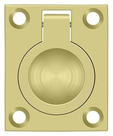 Deltana FRP175U3 Flush Ring Pull; 1-3/4" x 1-3/8"; Bright Brass Finish.