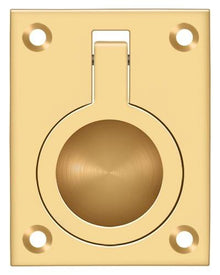 Deltana FRP25CR003 Flush Ring Pull; 2-1/2" x 1 7/8"; Lifetime Brass Finish.