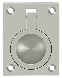 Deltana FRP25U15 Flush Ring Pull; 2-1/2" x 1 7/8"; Satin Nickel Finish.