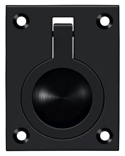 Deltana FRP25U19 Flush Ring Pull; 2-1/2" x 1 7/8"; Black Finish.