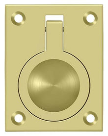 Deltana FRP25U3 Flush Ring Pull; 2-1/2" x 1 7/8"; Bright Brass Finish.