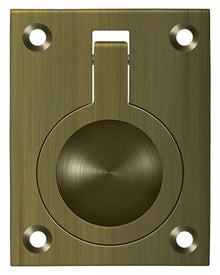Deltana FRP25U5 Flush Ring Pull; 2-1/2" x 1 7/8"; Antique Brass Finish.