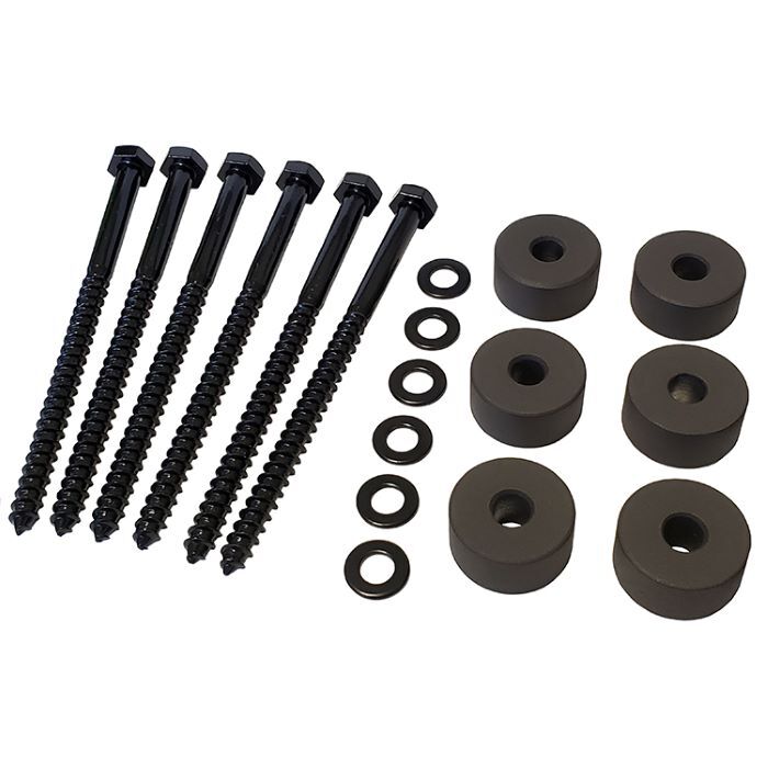 Orca Hardware FT-WASHER-14 Barn Door-Flat Track Spacer Extender and Lag (6 Piece Set)
