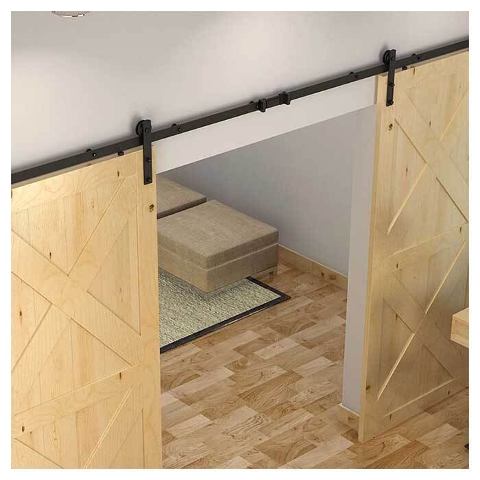 Orca Hardware FTAT-10C 10' Barn Door-Flat Track Kit With Arched Hangers