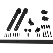 Orca Hardware FTLO-MINI-BL-5 5' Barn Door-Flat Track Kit with Long Drop Hangers.