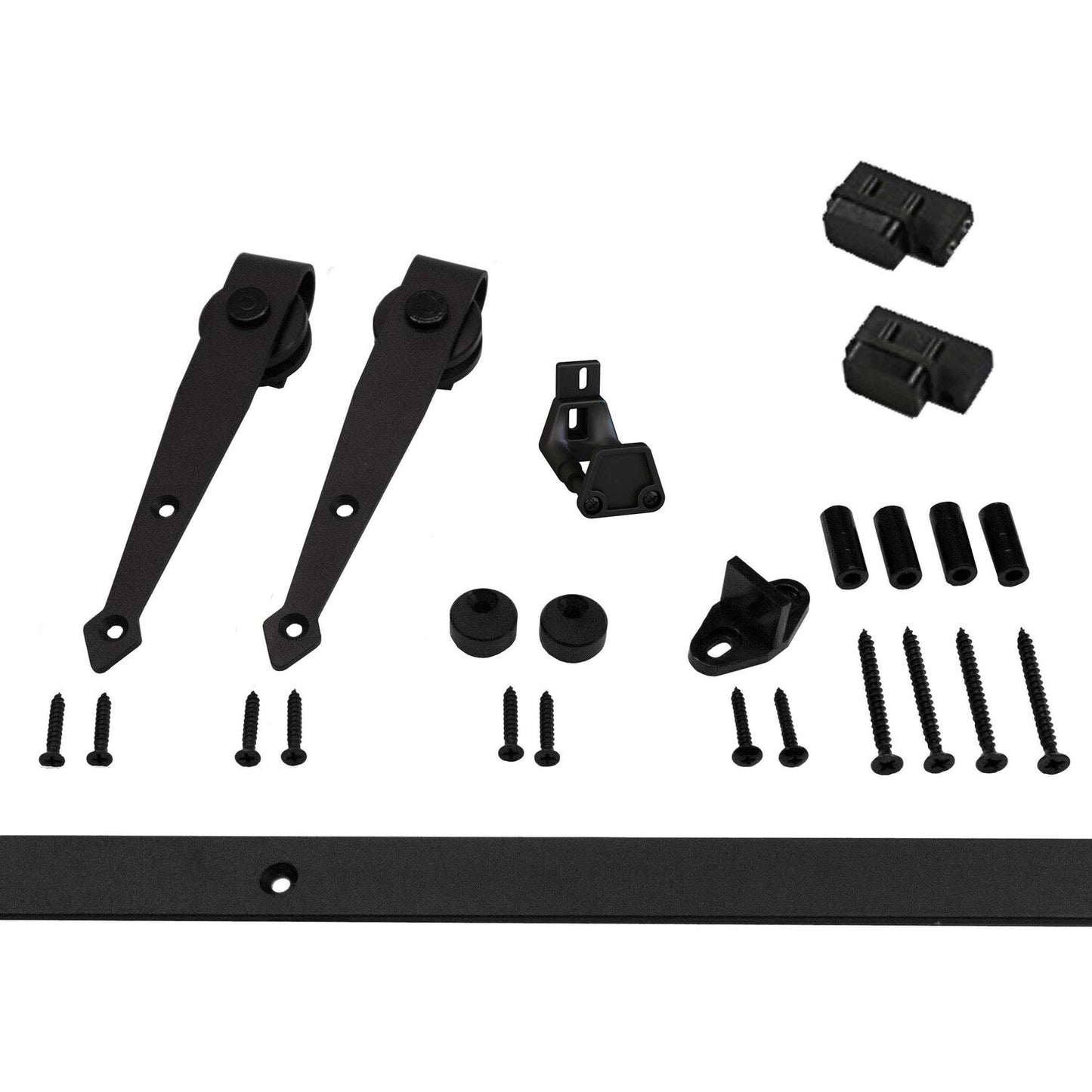 Orca Hardware FTSP-MINI-BL-5 5' Barn Door Flat Track Kit with Spear Hangers.