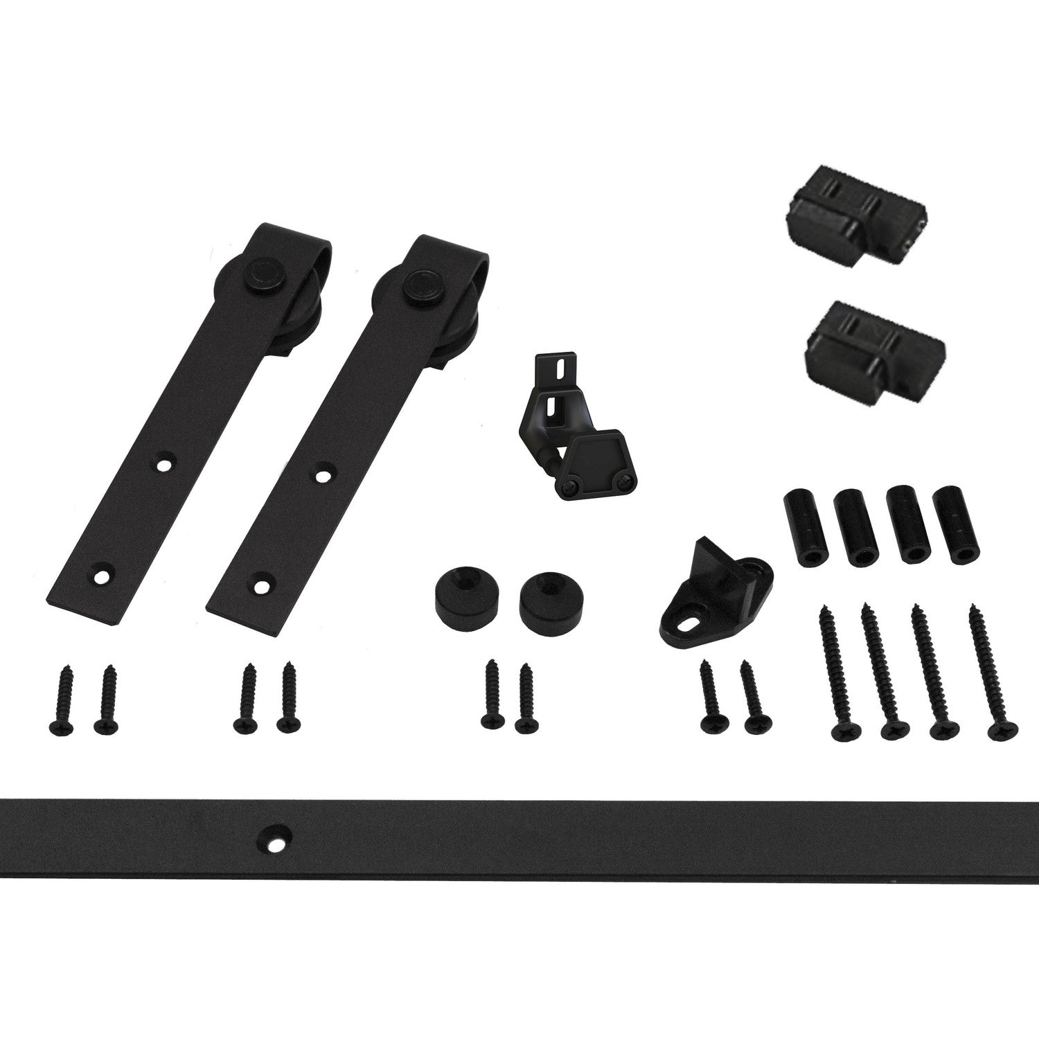 Orca Hardware FTST-MINI-5 5' Barn Door Flat Track Kit with Standard Drop Hangers