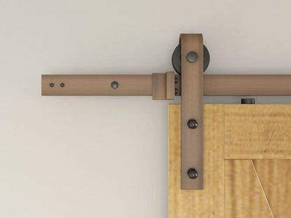 Orca Hardware FTST-8 8' Barn Door-Flat Track Kit With Standard Drop Hangers
