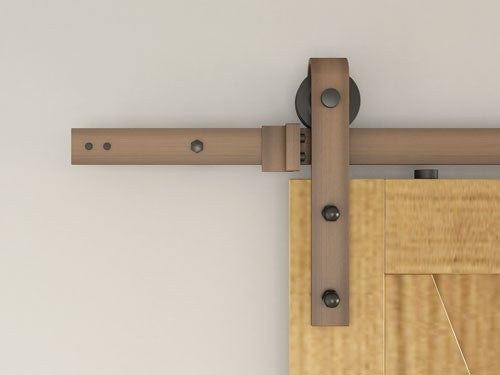 Orca Hardware FTST-8 8' Barn Door-Flat Track Kit With Standard Drop Hangers
